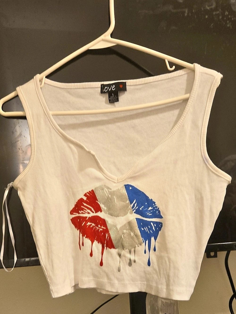 Love Graphic Tank Top in White
